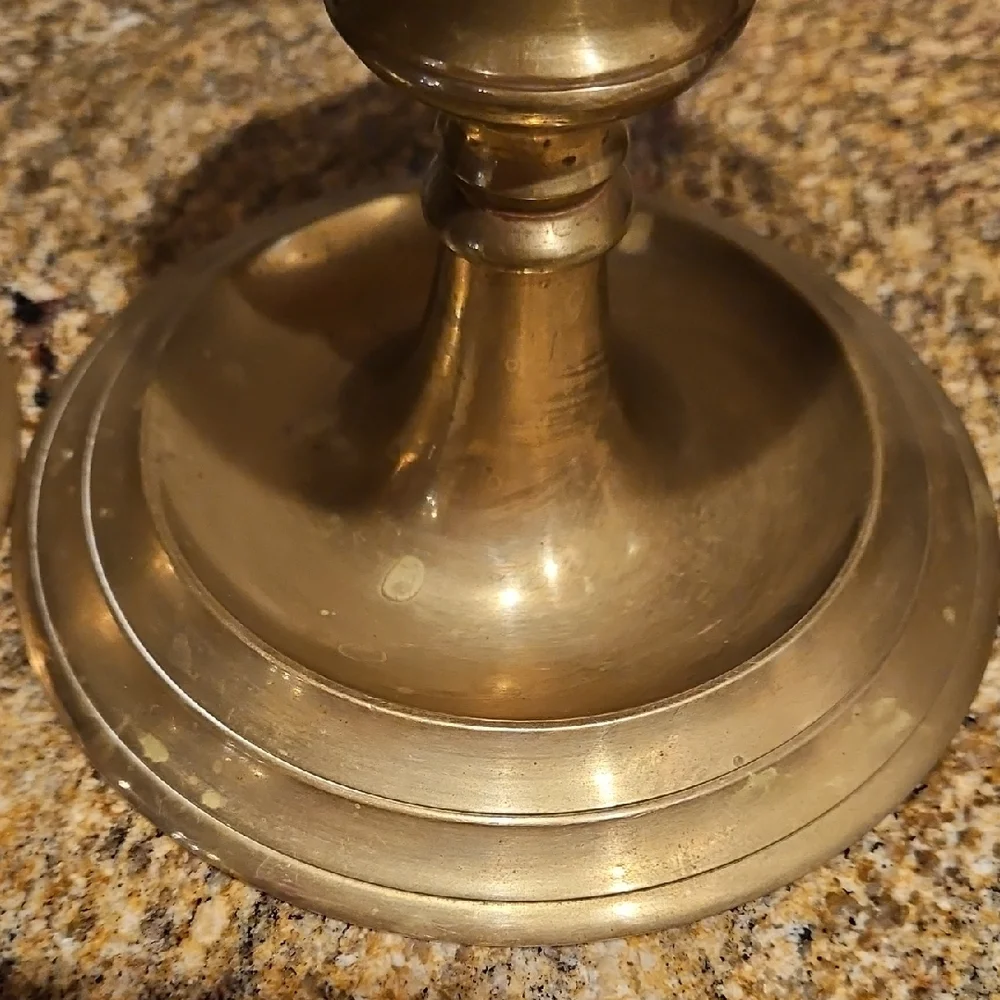 Solid Brass Vintage Pricket Candlestick Holders - Set of 2